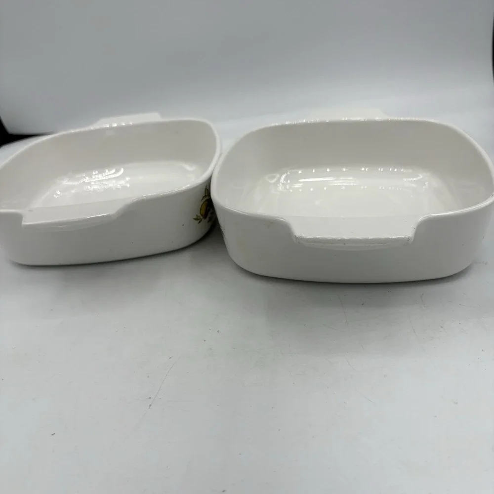 Vintage Corning Ware A-1-B Casserole Dish 1 Quart Spice Of Life L'Echalote Lot 2